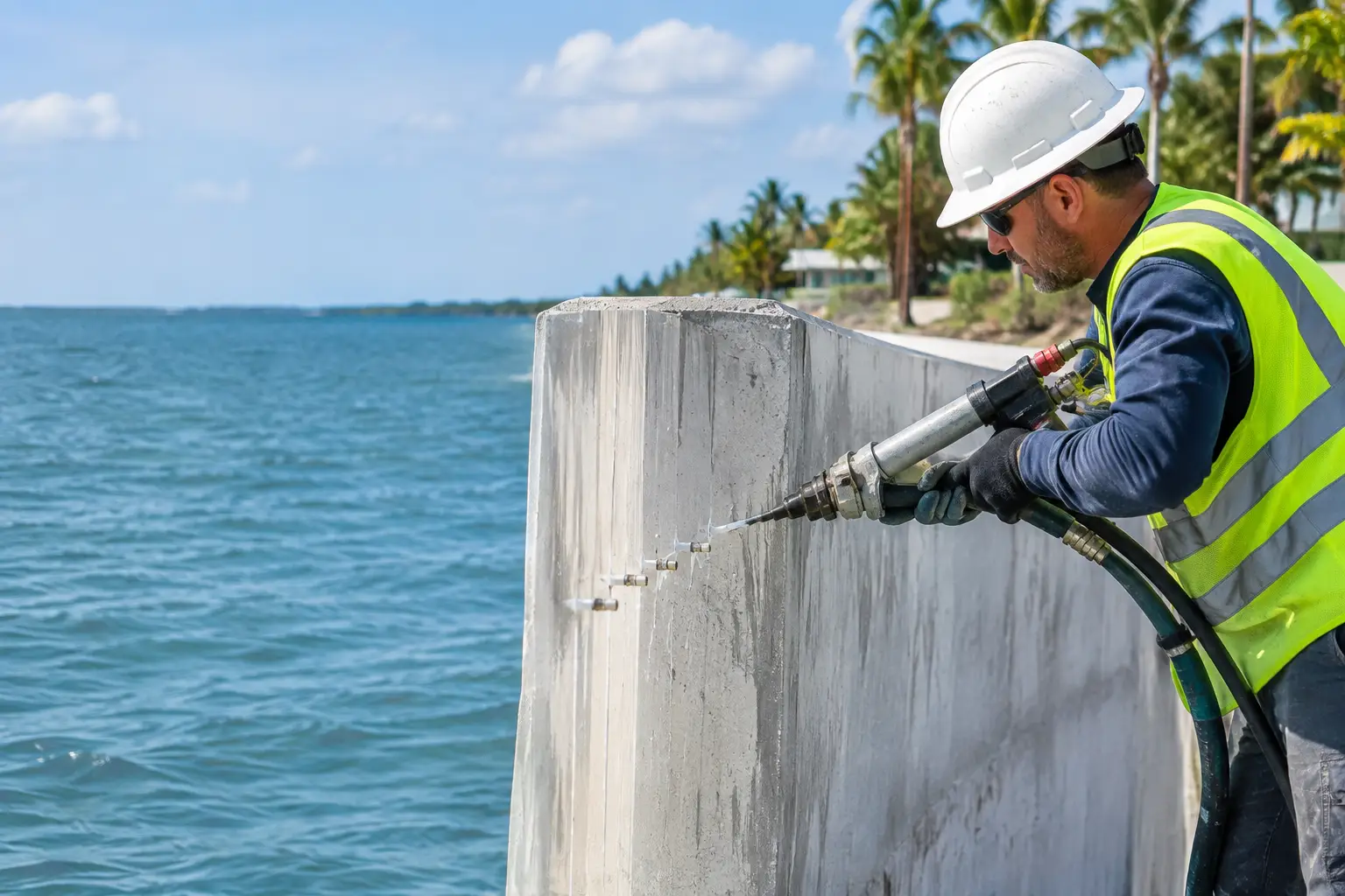 How Seawall Repair Without Excavation Works